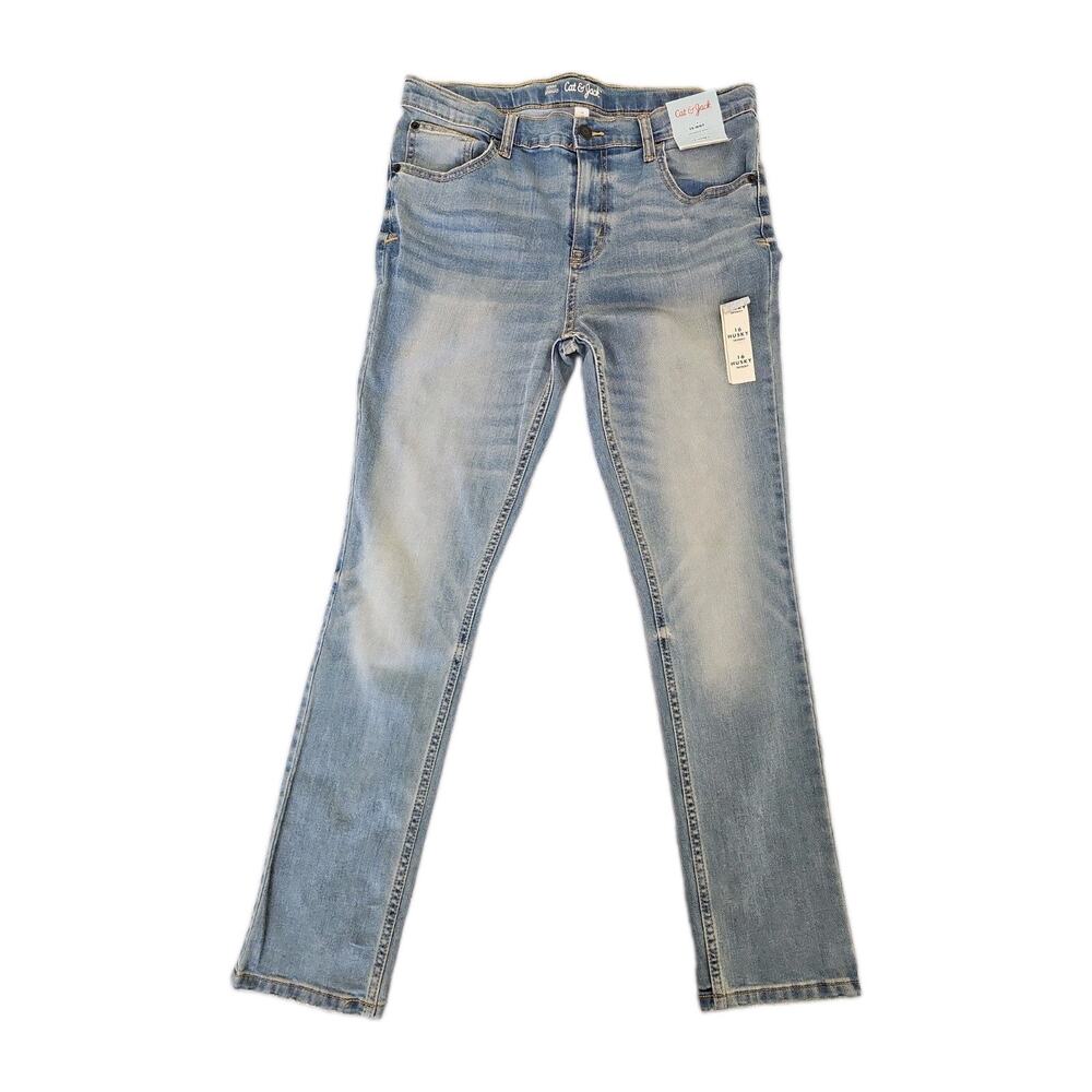 CAT & JACK Super STRETCH JEANS SIZE 16 Husky Skinny 5 Pockets